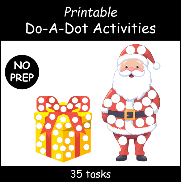 Christmas Dot-to-Color Activity | Fine Motor Skills & Attention | Printable